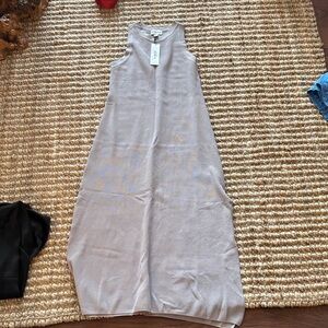 Gray Knit Maxi Dress